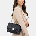 Noir Luxe Quilted Flap Bag – Gold Hardware Edition