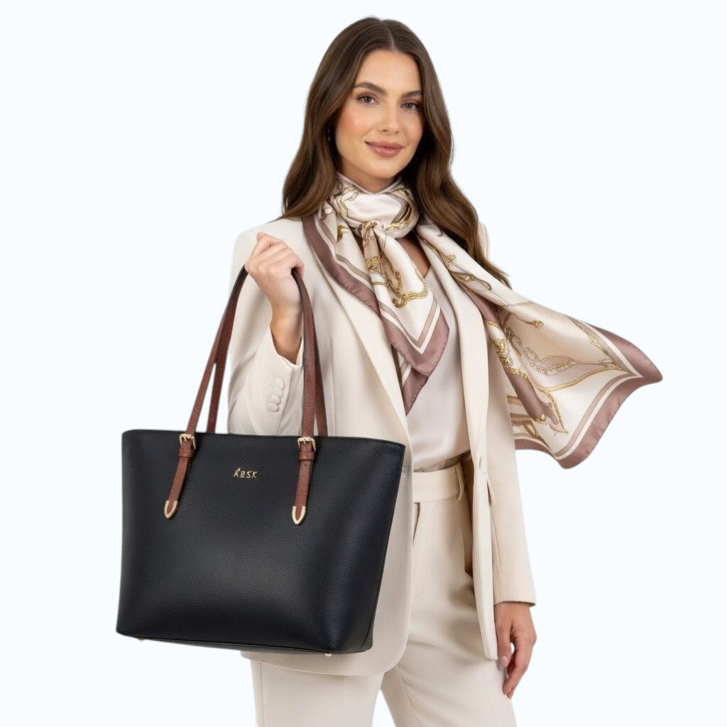 The Meridian Tote | Leather | Black & Brown