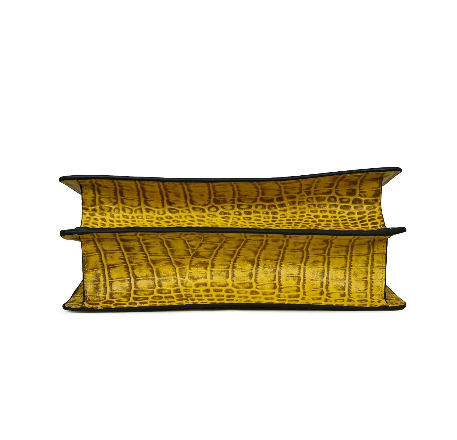 Satchel yellow Leather Sling Bag