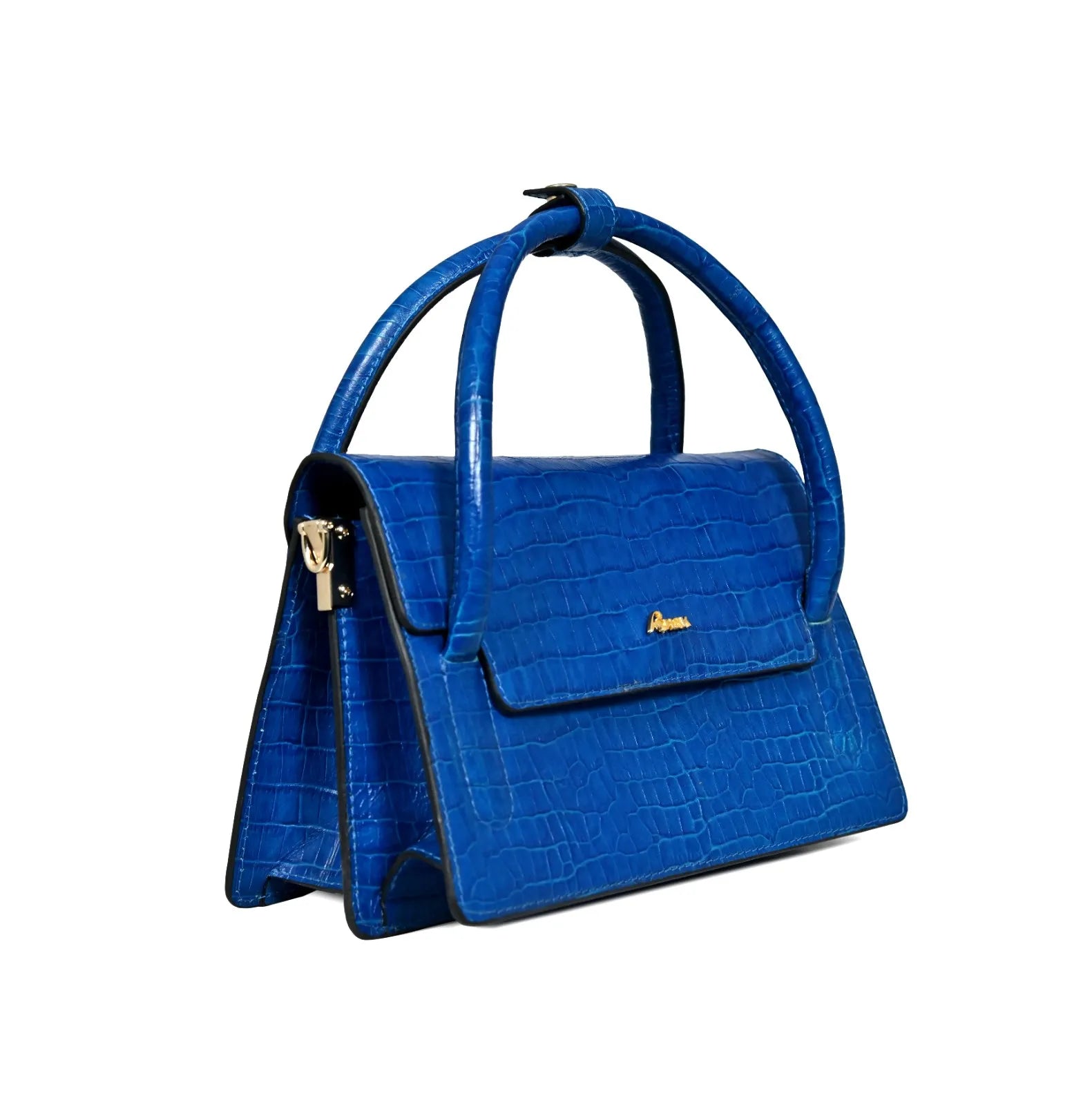 Satchel Blue Leather Sling Bag