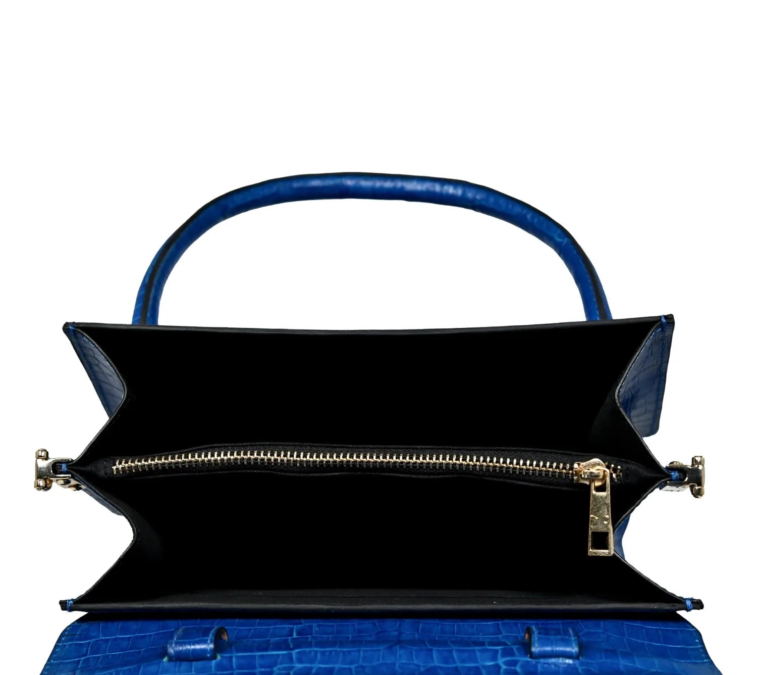 Satchel Blue Leather Sling Bag