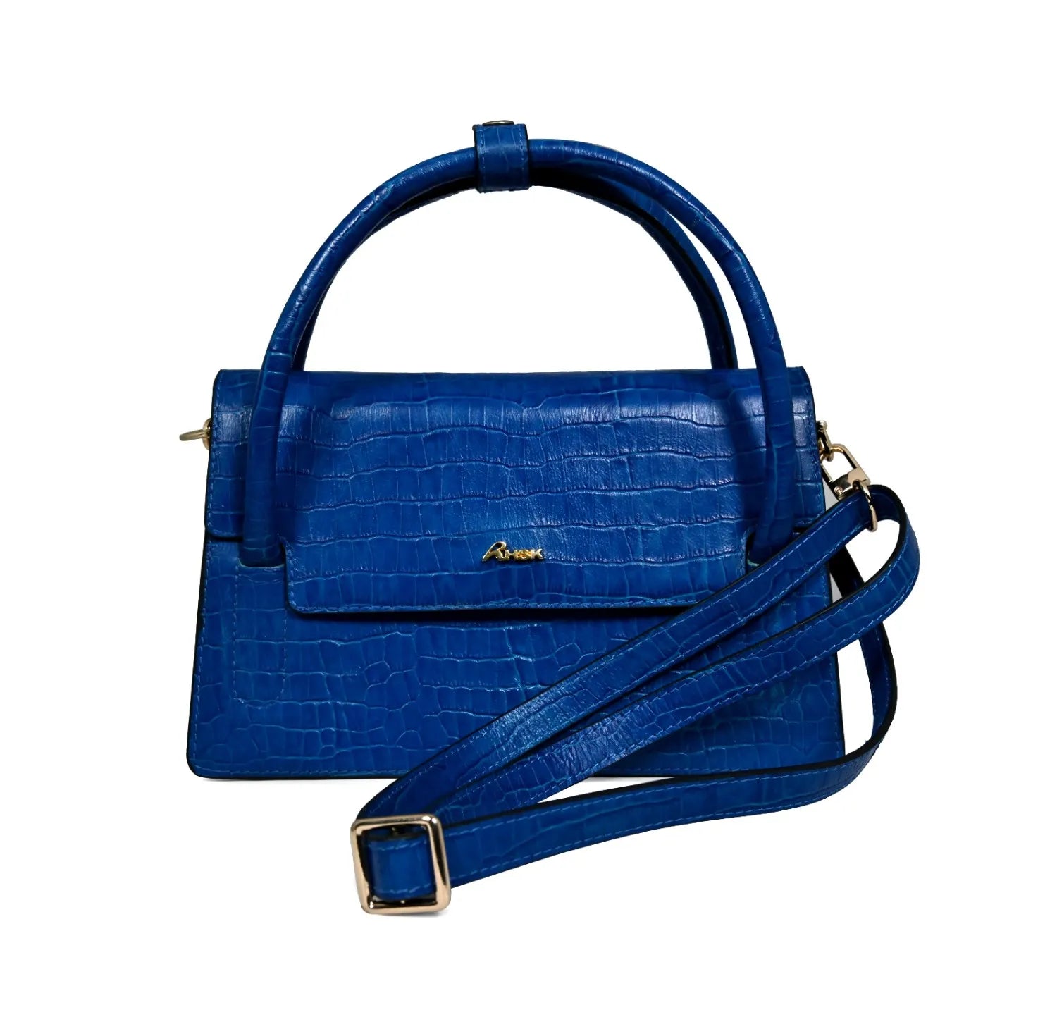 Satchel Blue Leather Sling Bag