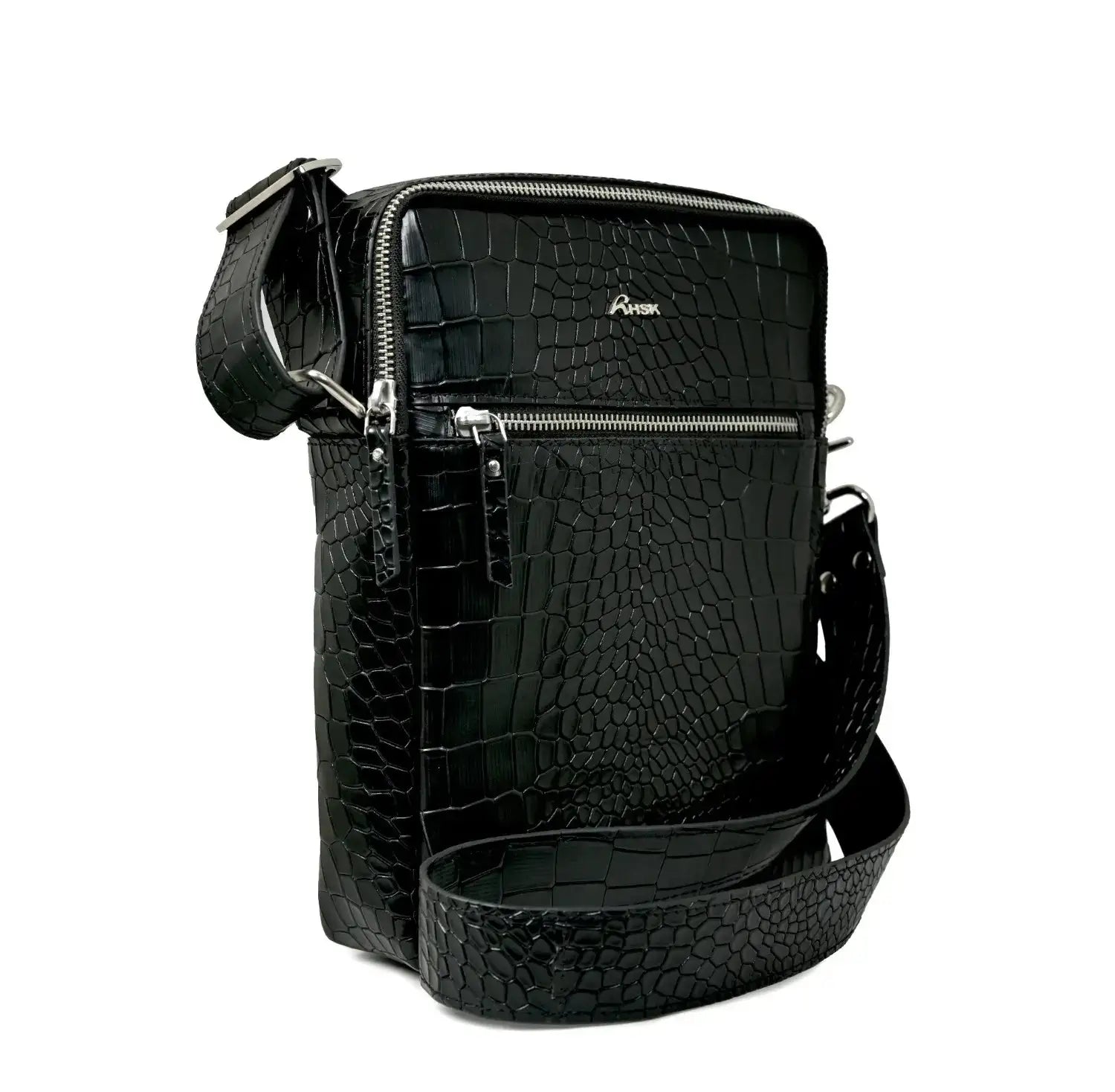 Charcoal Men Cross-body Leather Bag