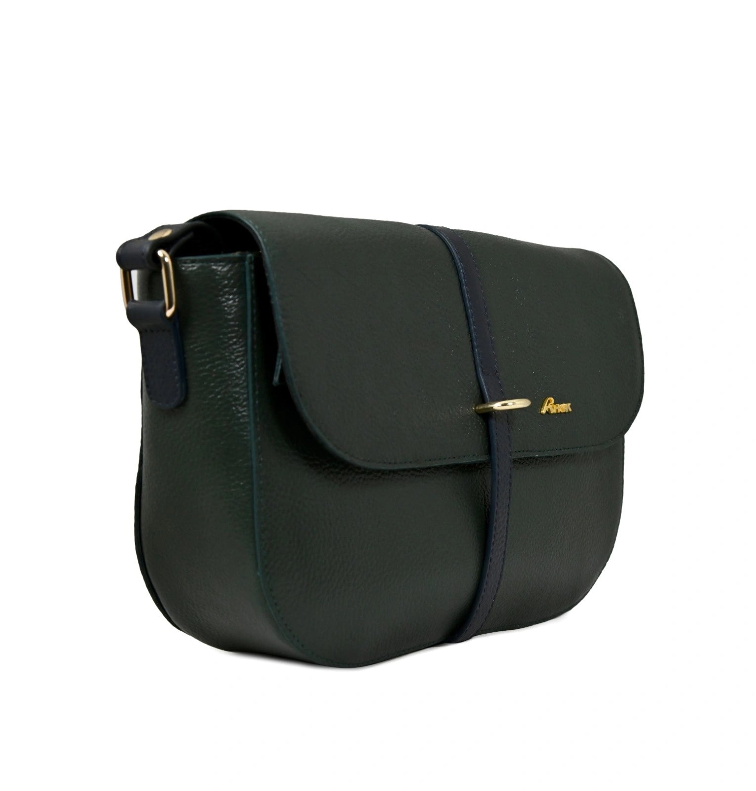 Royal Green Leather Sling Bag