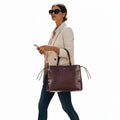 Utility Cherry Croc Leather Tod Bag