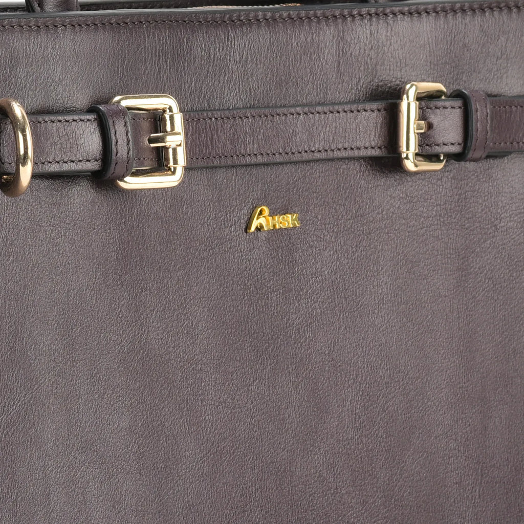 Marsella Grain Brown Leather Tod Bag