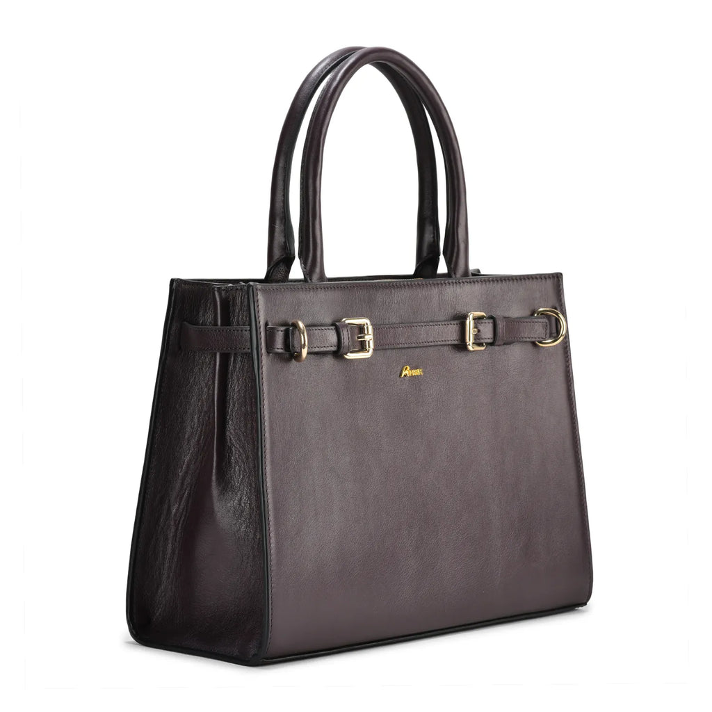 Marsella Grain Brown Leather Tod Bag