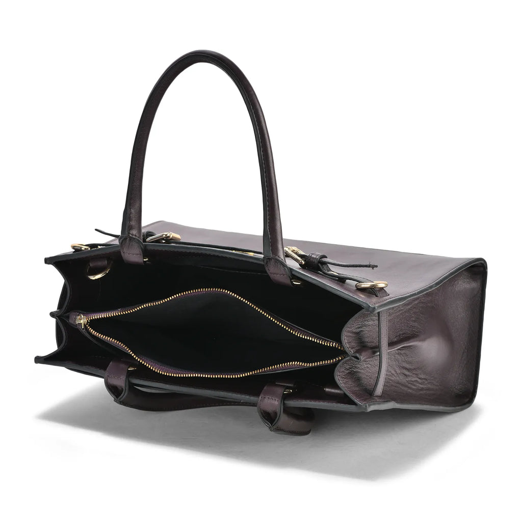 Marsella Grain Brown Leather Tod Bag