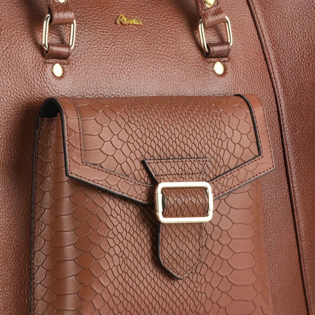 Valentina Croc Leather Handbag
