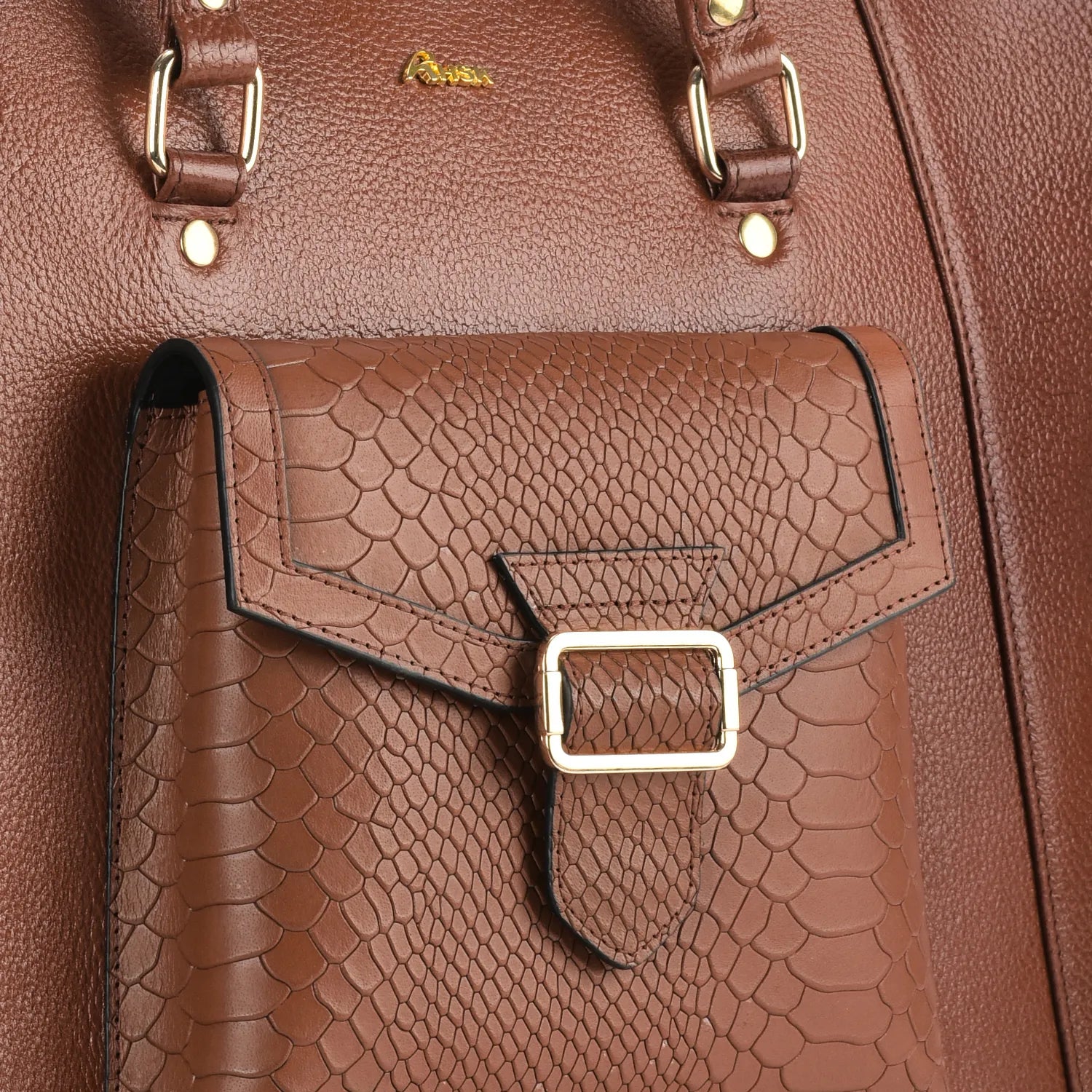 Valentina Croc Leather Handbag