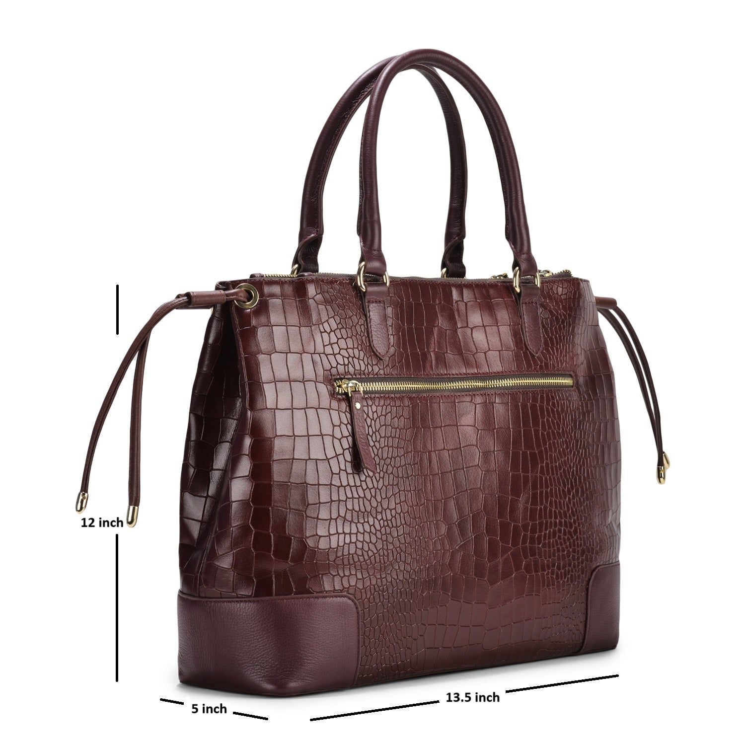 Utility Cherry Croc Leather Tod Bag