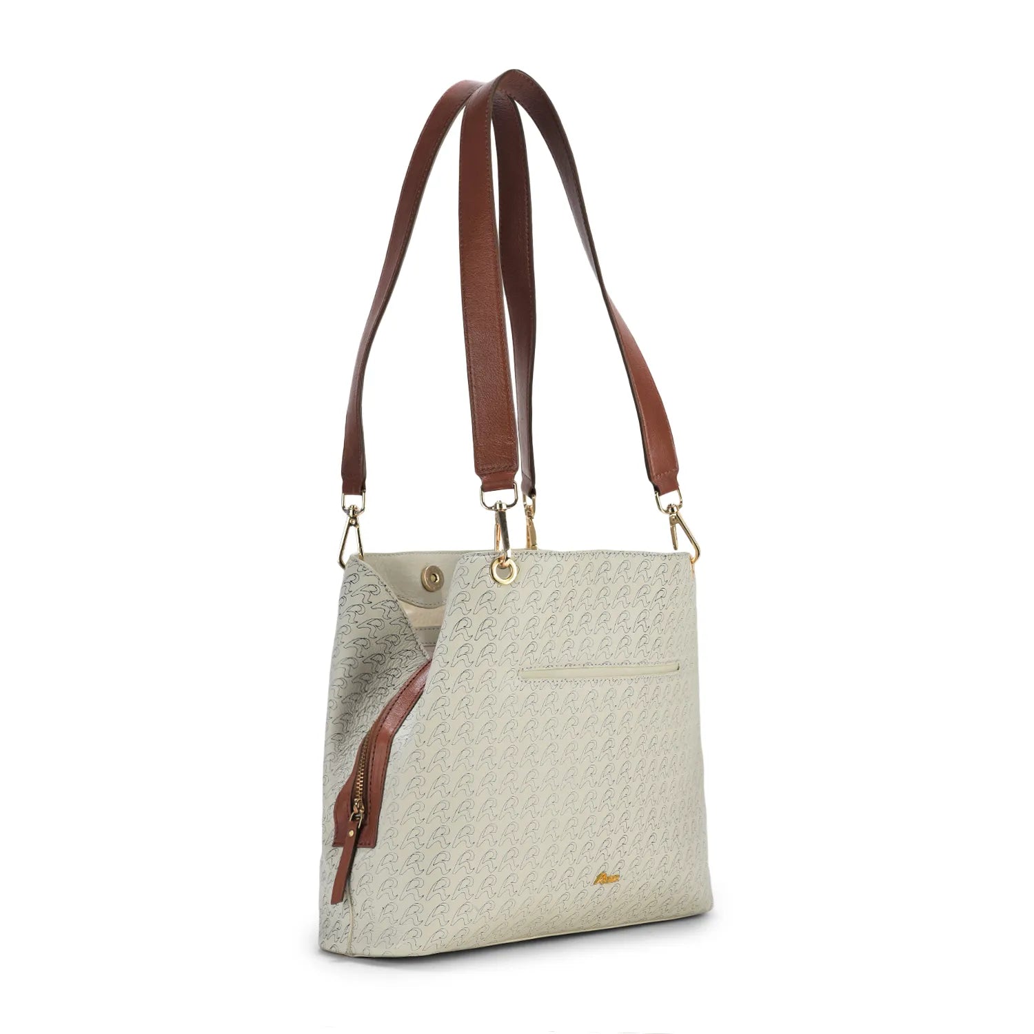 Signature Grain Leather Tod Porcelain