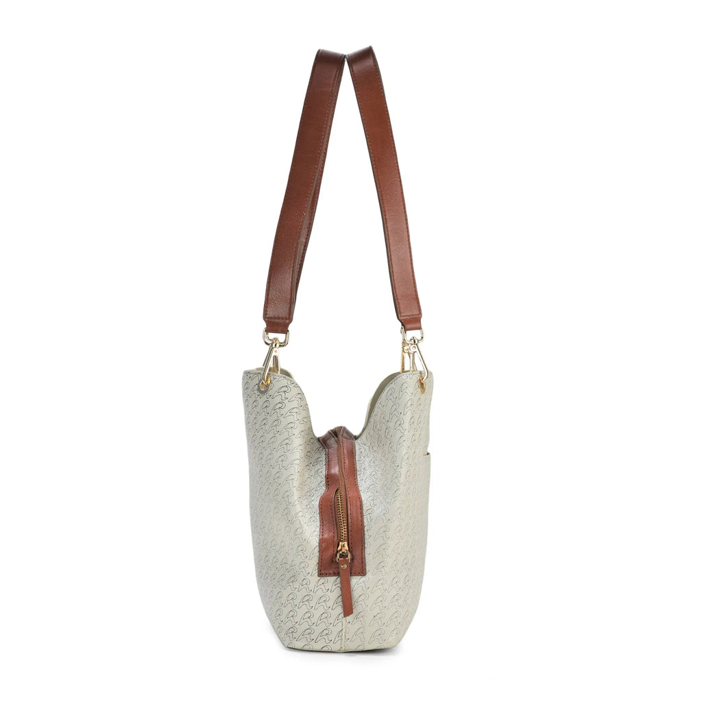 Signature Grain Leather Tod Porcelain