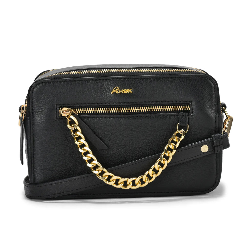 Blanka Cross-Body Leather bag Black