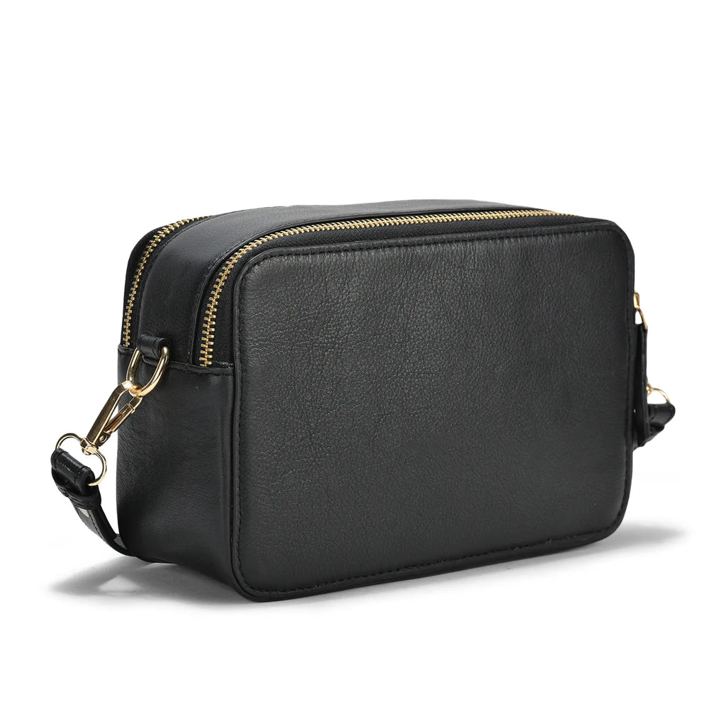 Blanka Cross-Body Leather bag Black