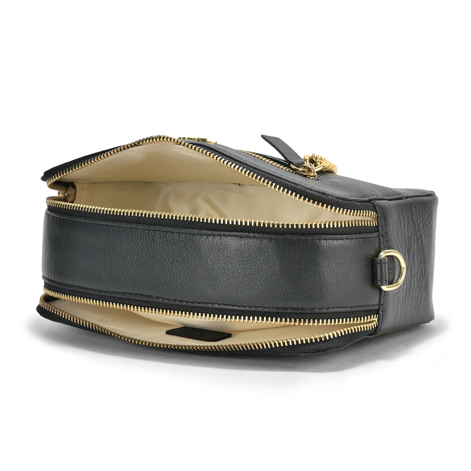 Blanka Cross-Body Leather bag Black