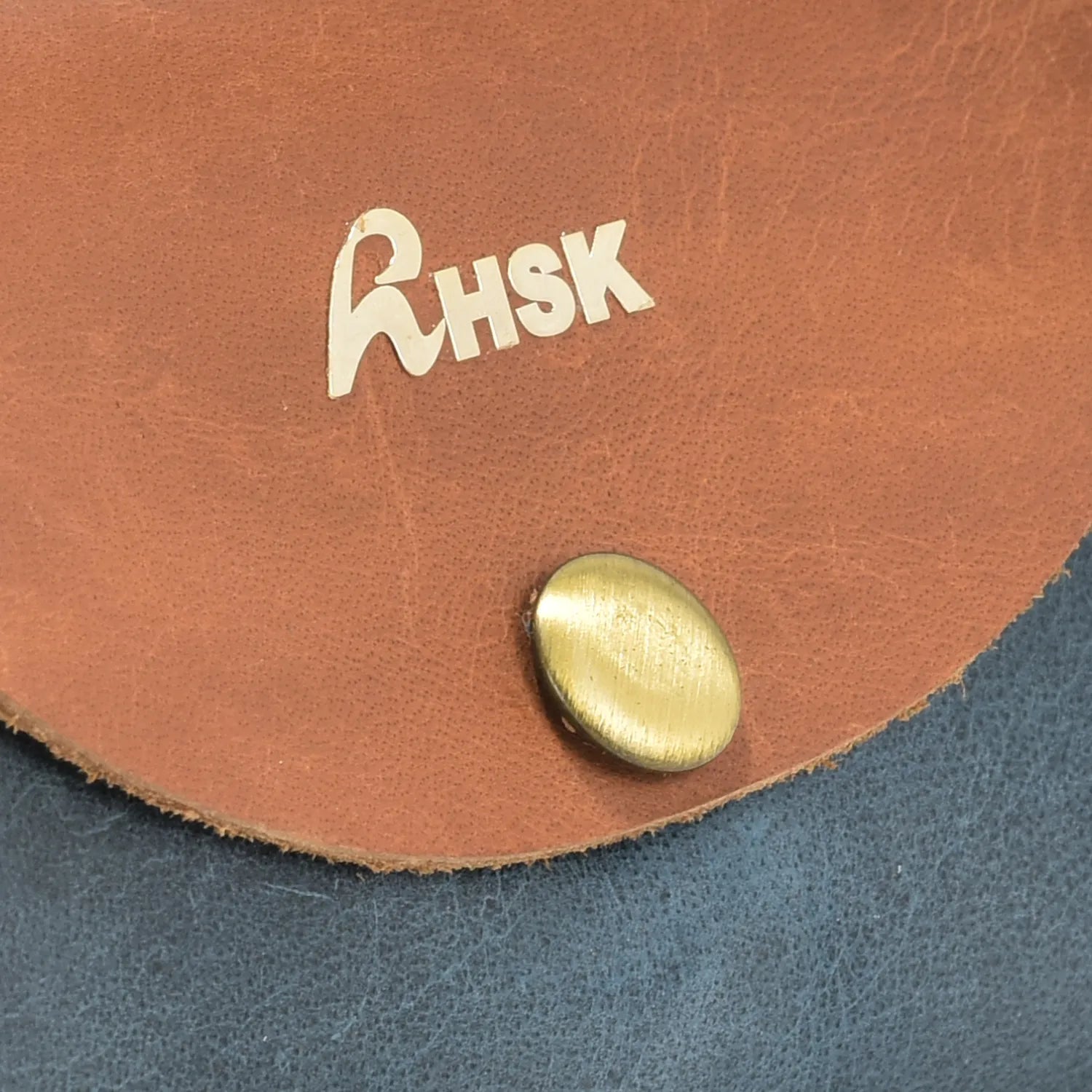 Petite Grain Leather Wallet Blue