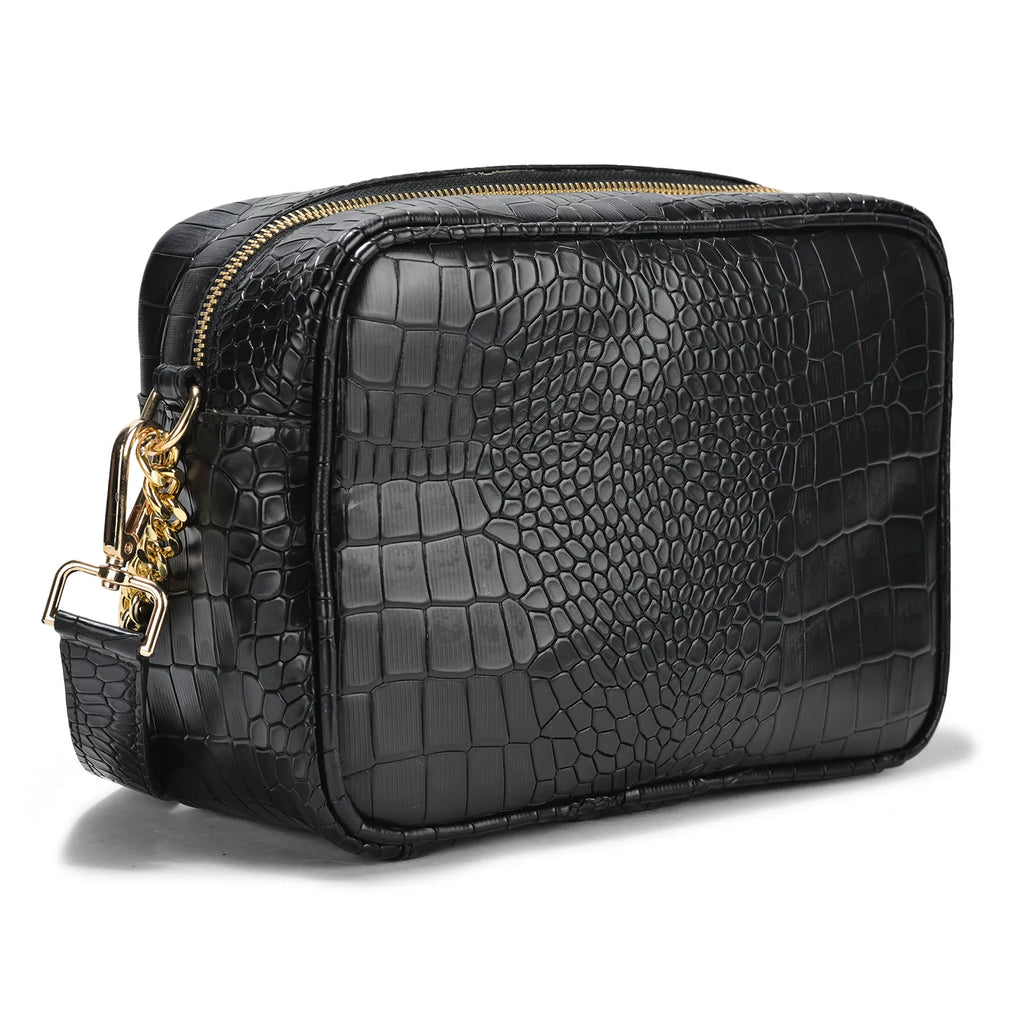 Genius Leather Cross Body Black