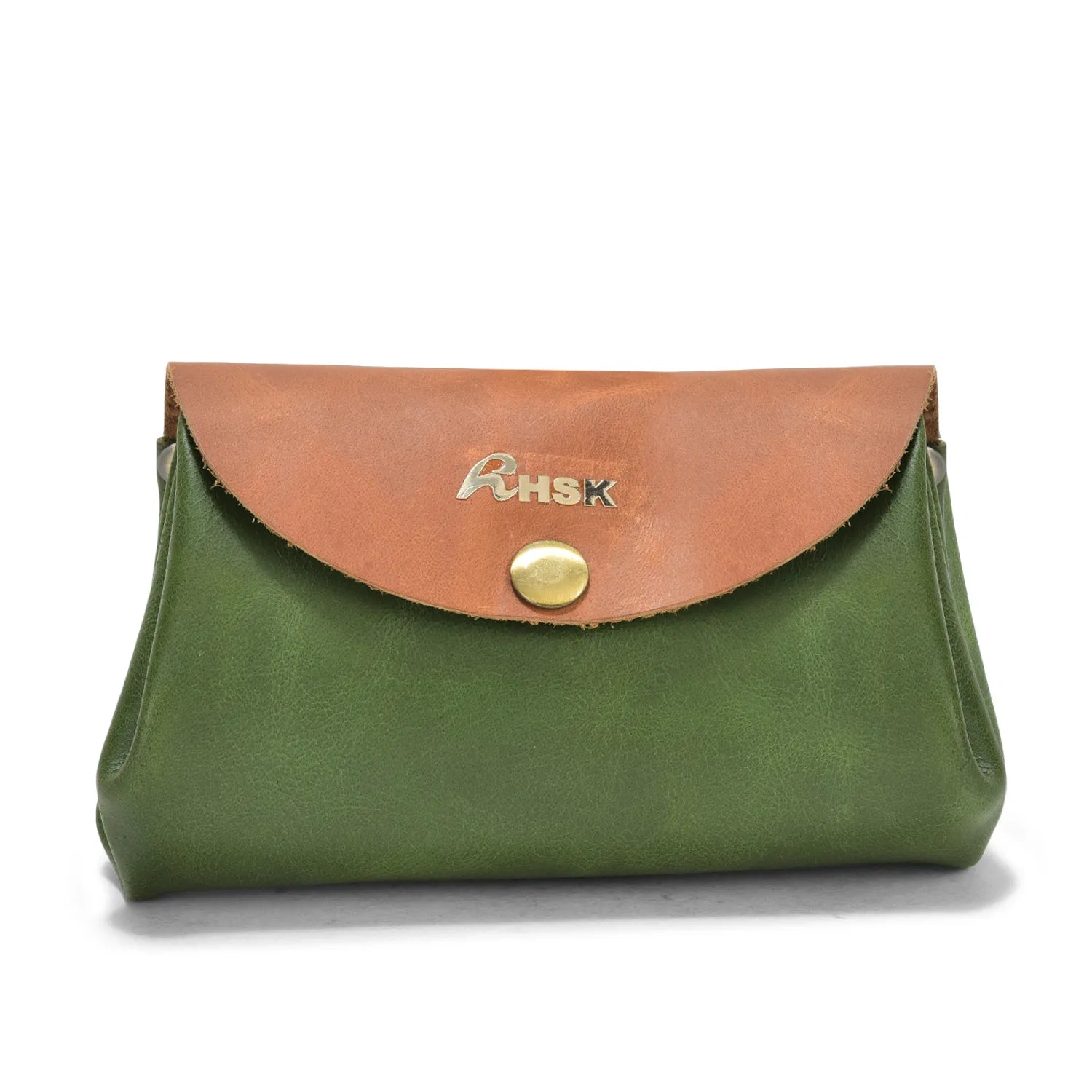 Petite Grain Leather Wallet Brown