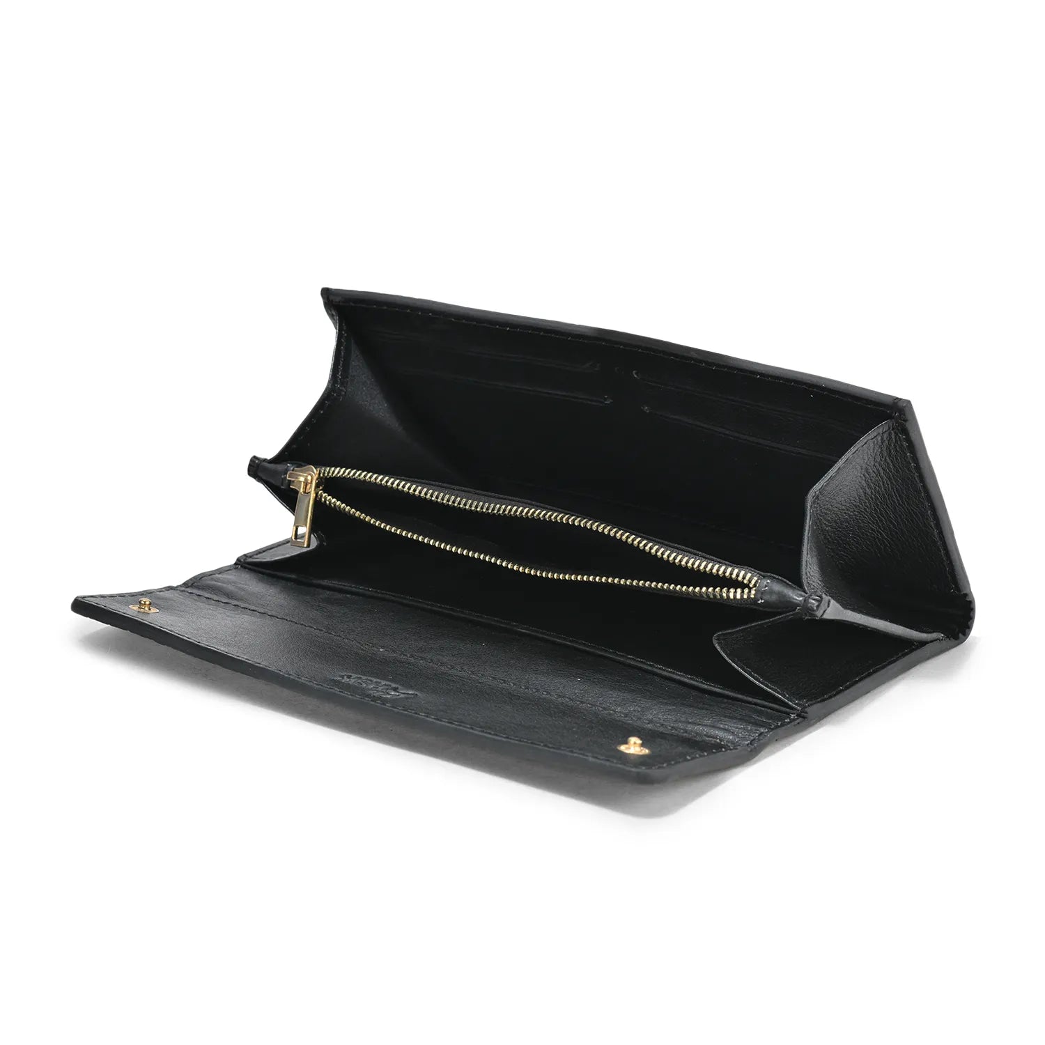 Hardly Croc Leather Wallet Black