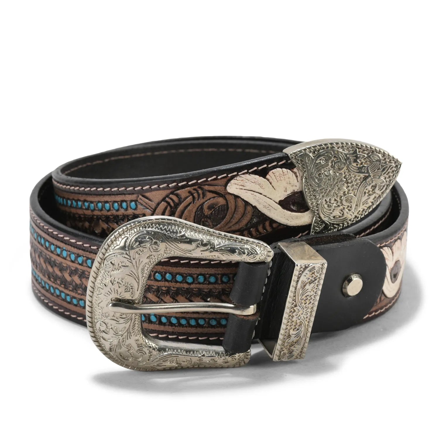 Handmade Unisex Western Belt Genuine Full Grain Leather