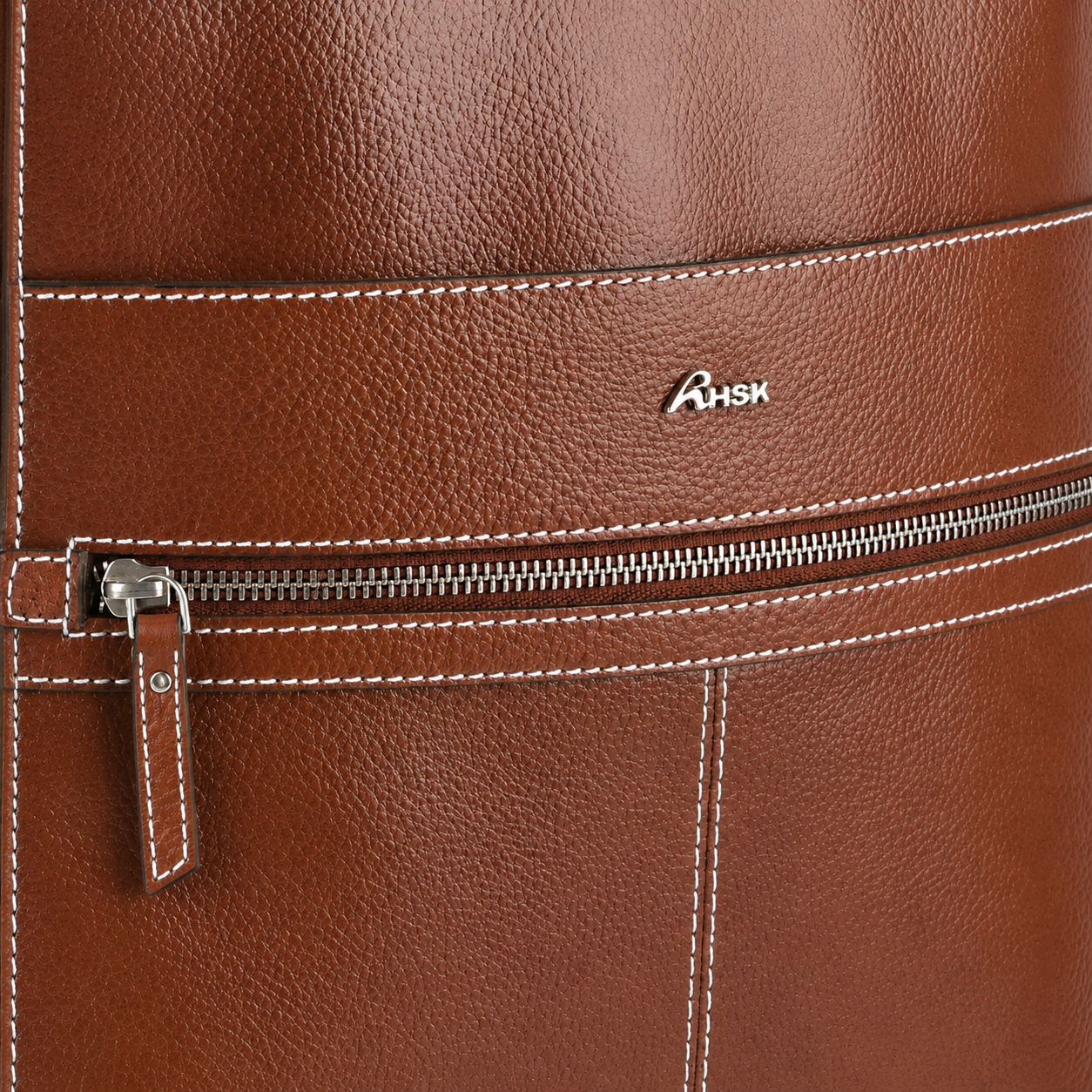 Athleisure Grain Leather Backpack Tan