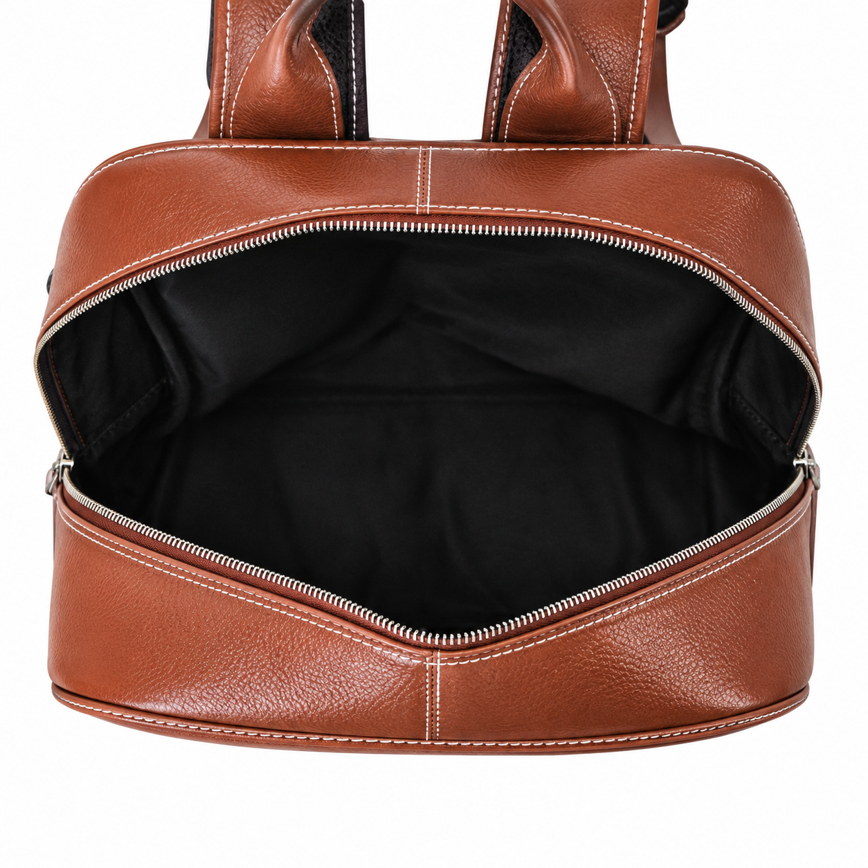 Athleisure Grain Leather Backpack Tan
