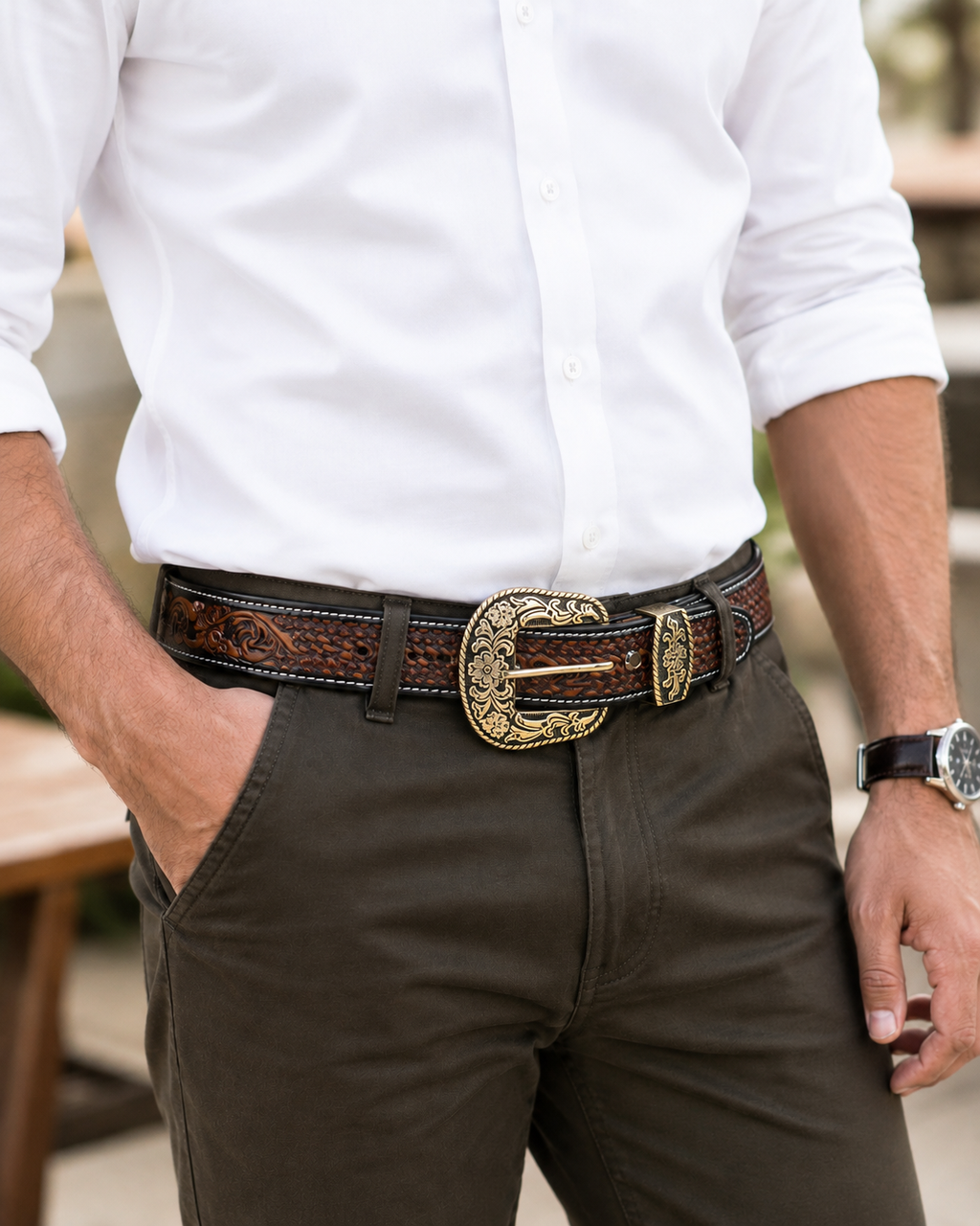 Handmade Western Belt – Full Grain Leather Belt