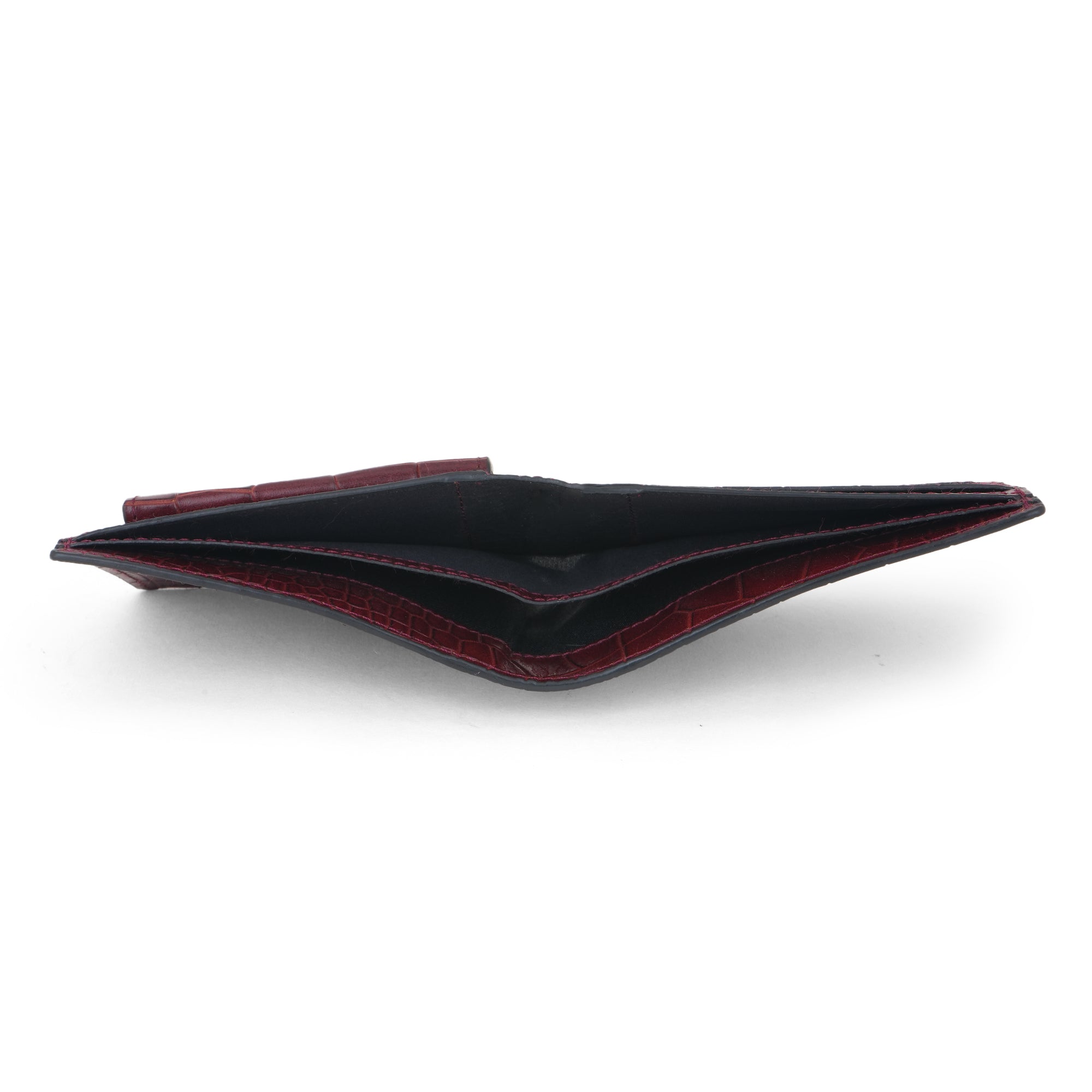 Emerald Croc Embossed Leather Wallet