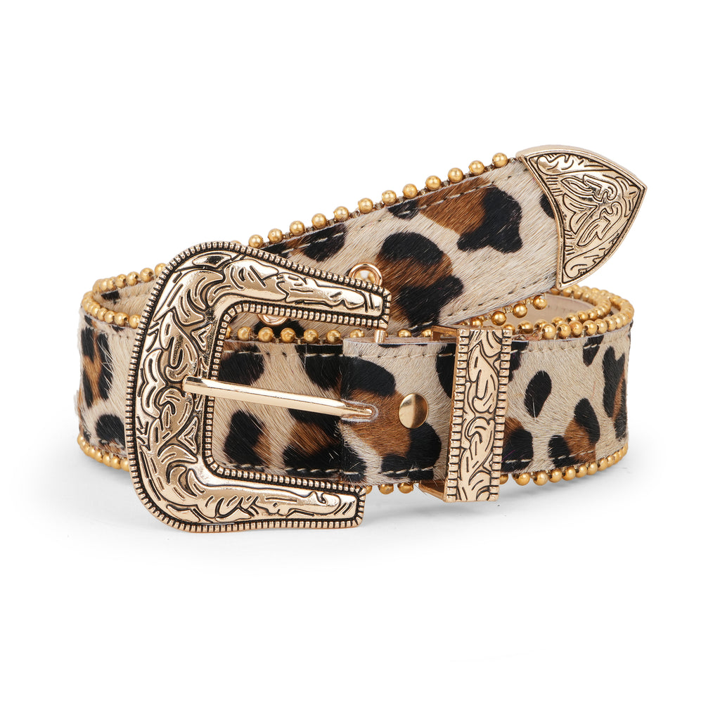 Leopard Print Leather Belt for Women – hHSK