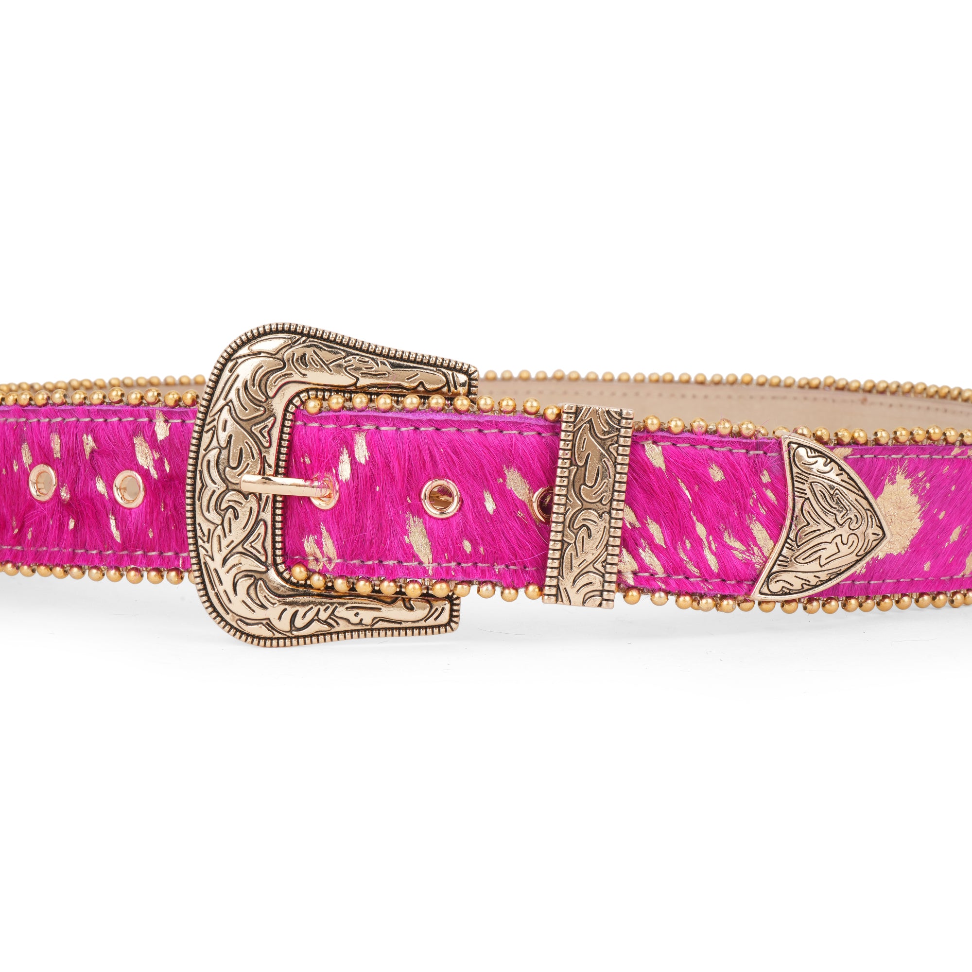 Leopard Print Pink Leather Belt for Women – hHSK