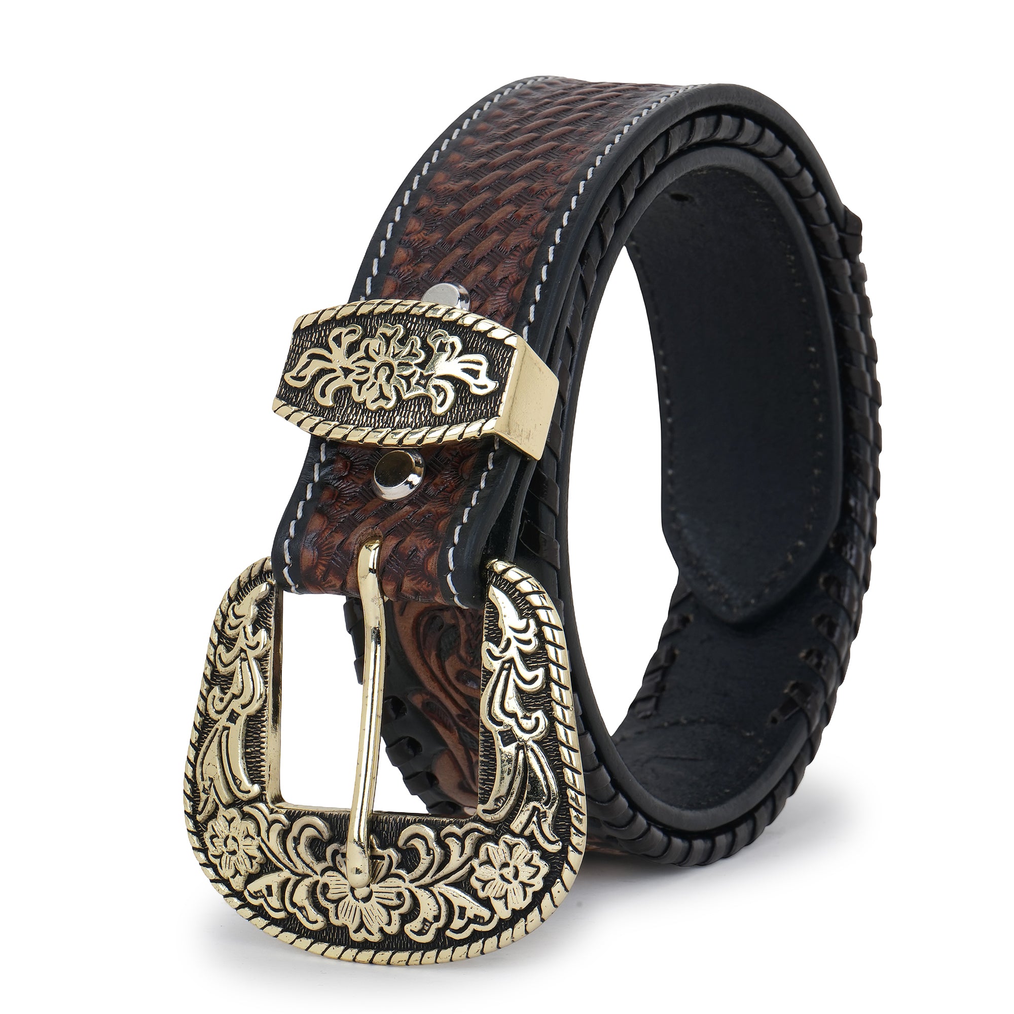 Hand-tooled Vintage Leather Belt