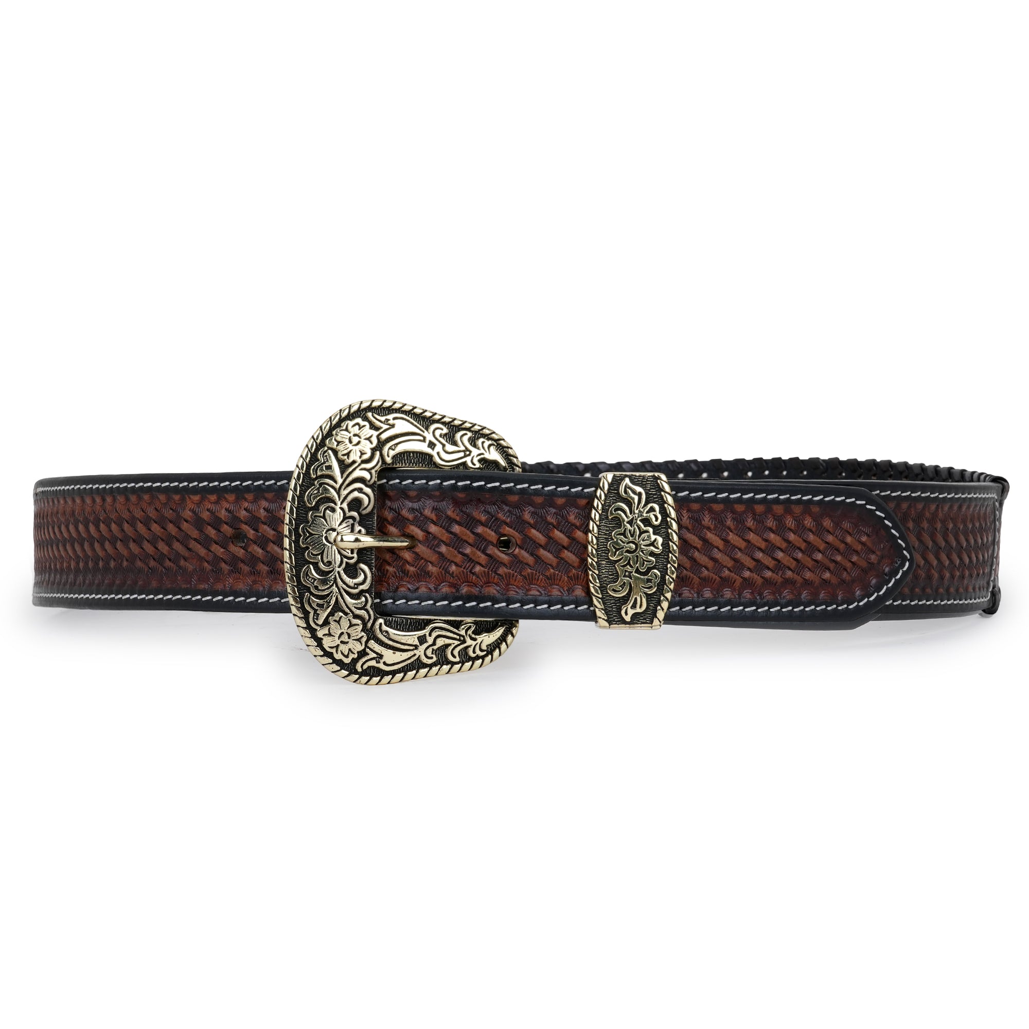 Hand-tooled Vintage Leather Belt