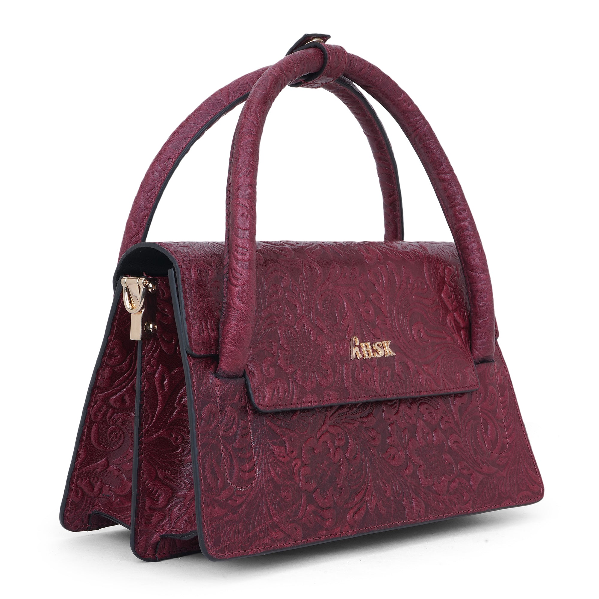 Petal & Vine Leather Satchel