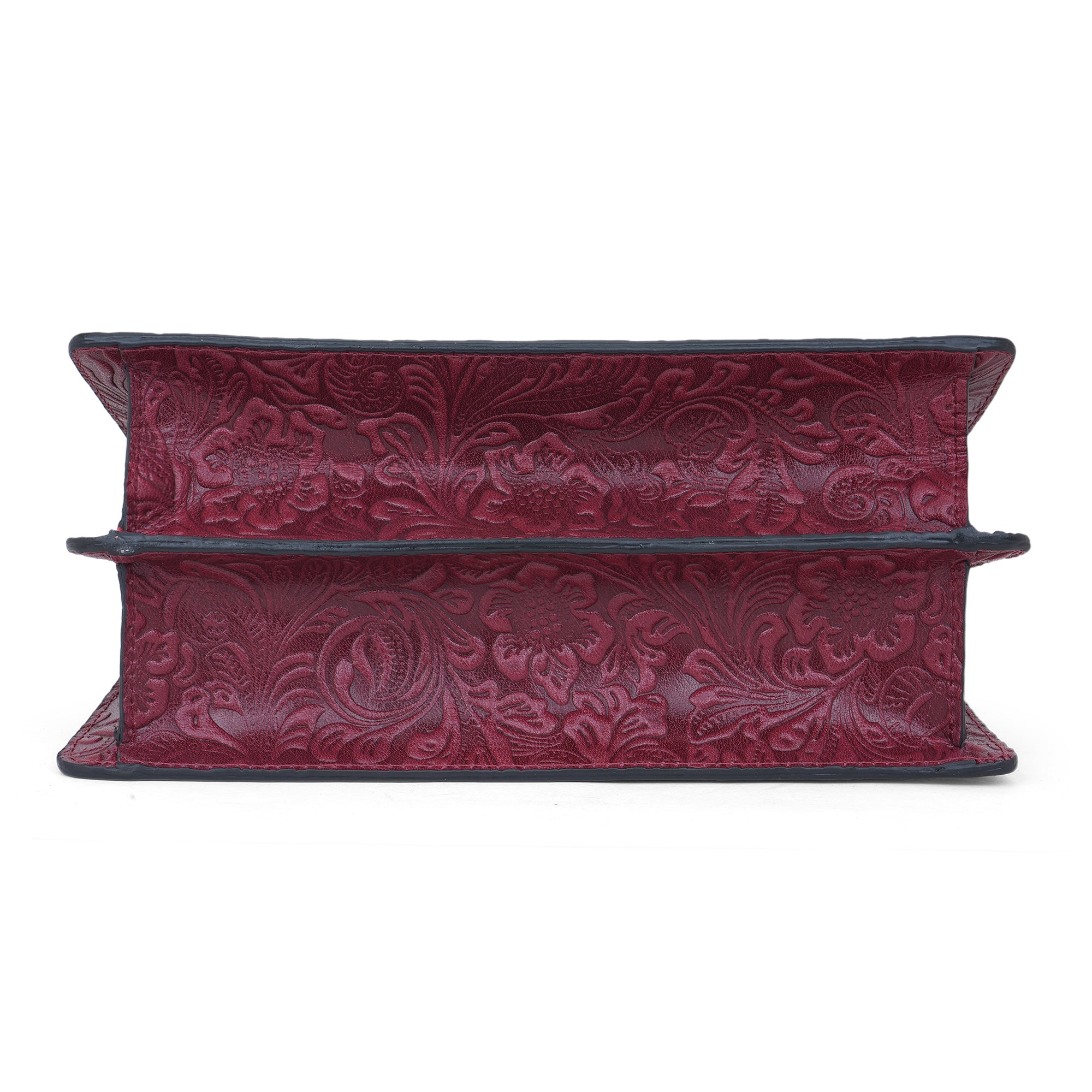 Petal & Vine Leather Satchel