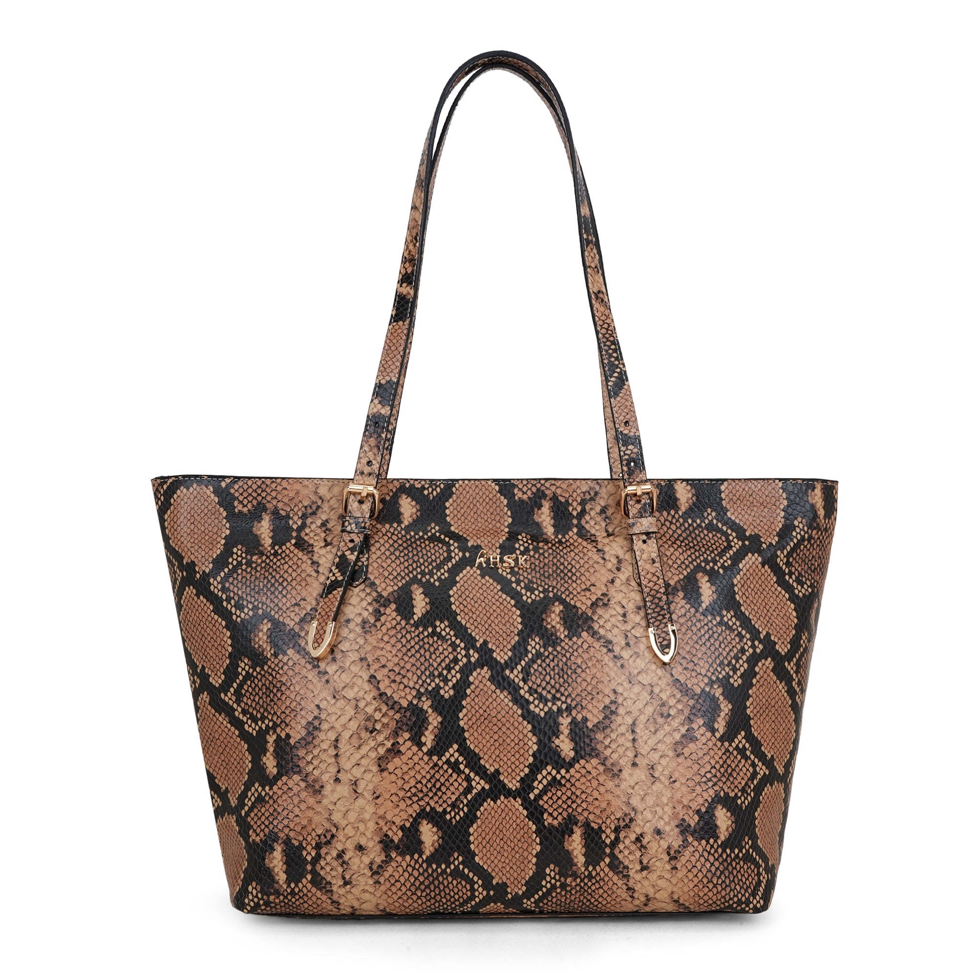 Python Luxe Leather Tote