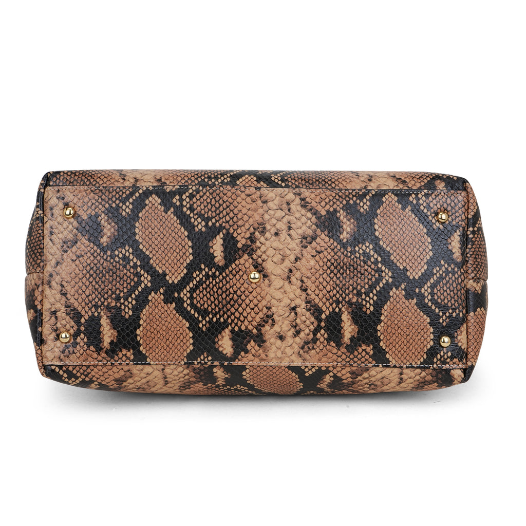 Python Luxe Leather Tote
