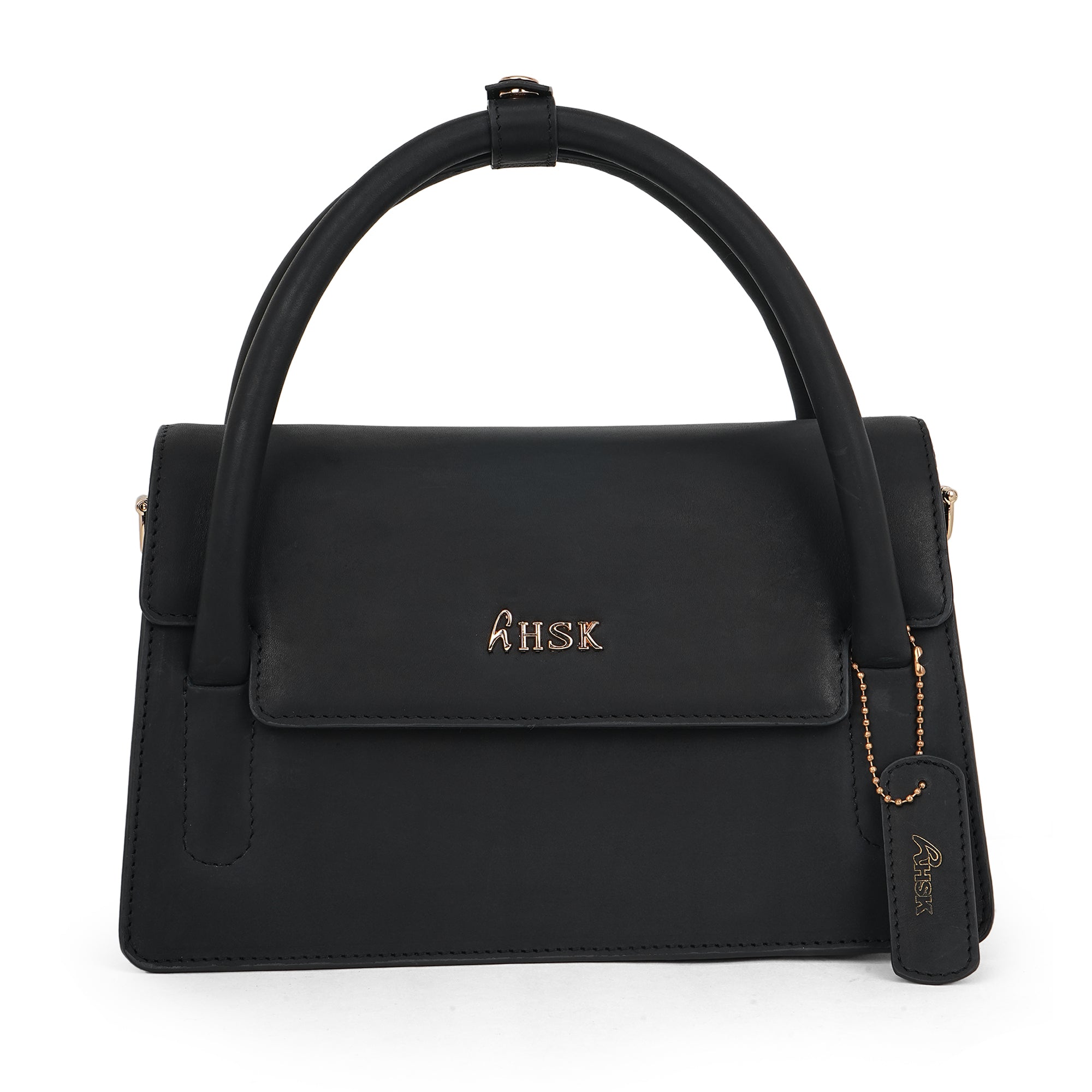 Minimalist Luxury Black Leather Sling