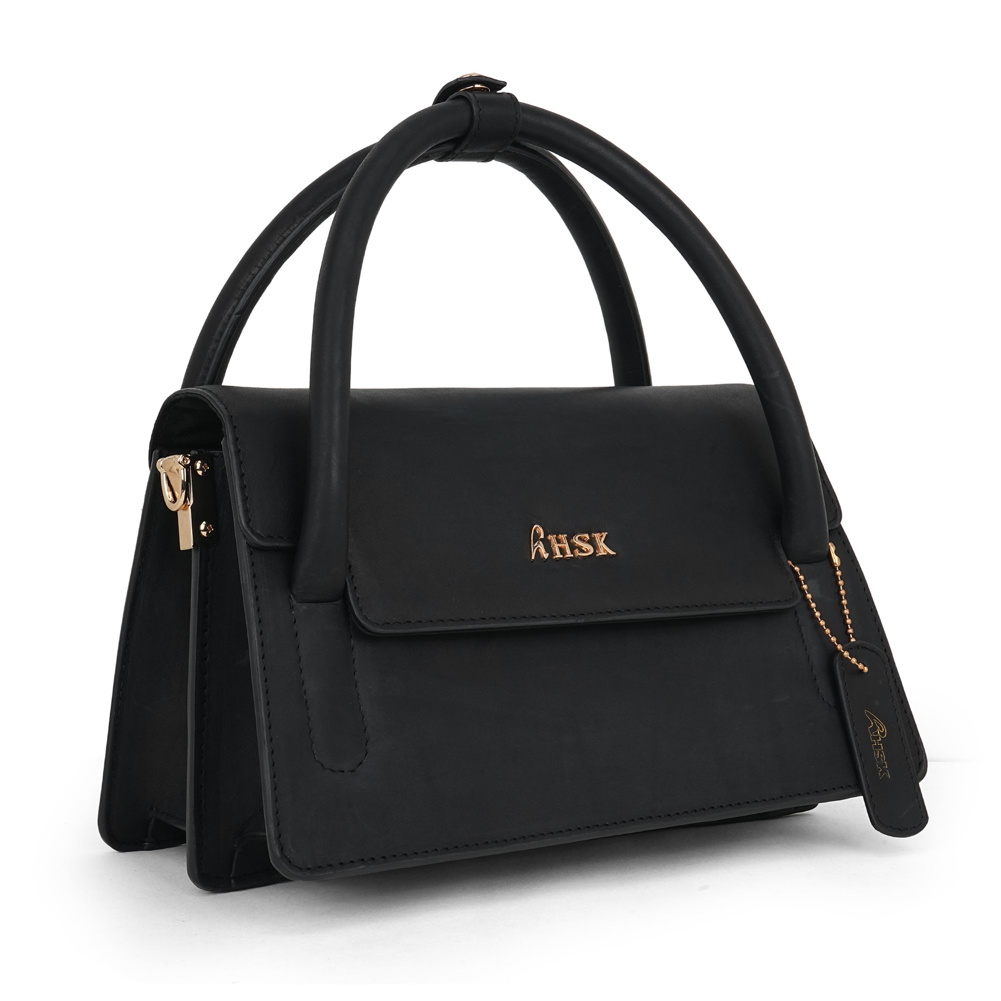 Minimalist Luxury Black Leather Sling