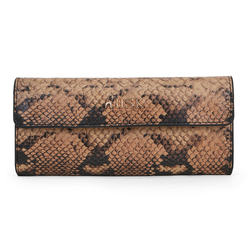 Shadow Python Fold Leather Wallet