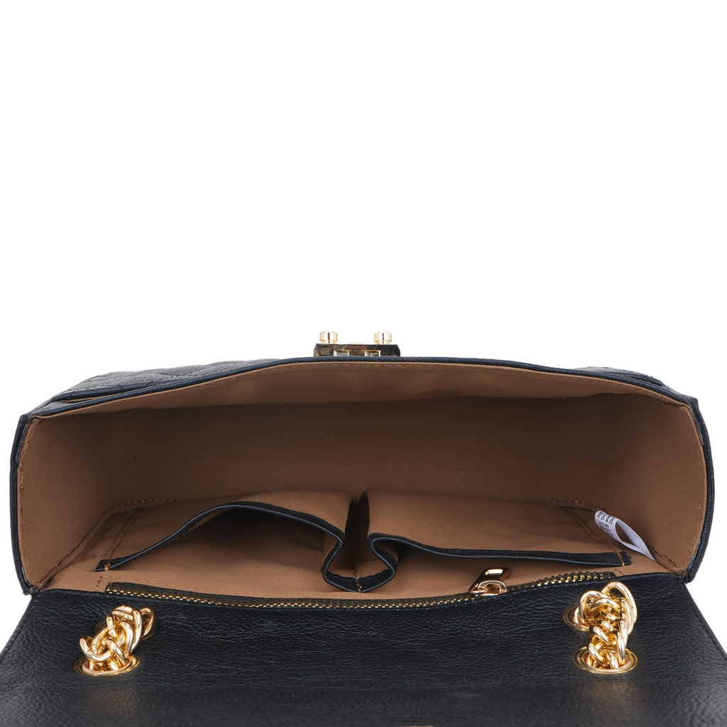 Noir Luxe Quilted Flap Bag – Gold Hardware Edition