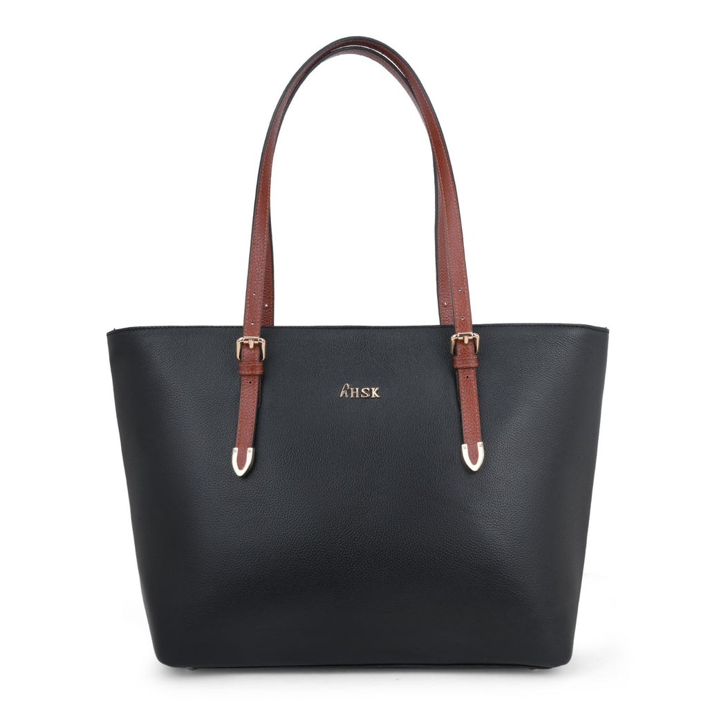 The Meridian Tote | Leather | Black & Brown