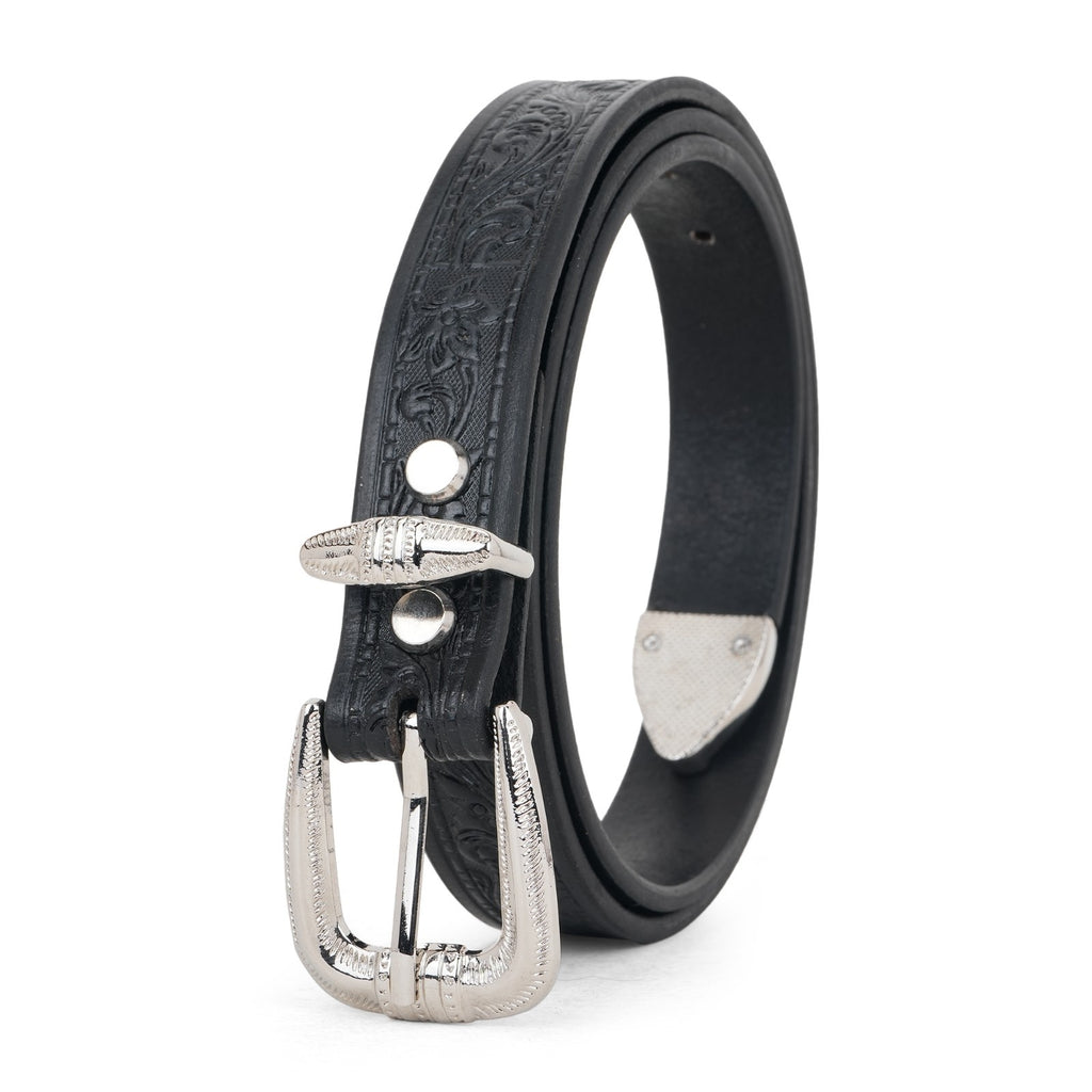 Hand-tooled Leather Belt For Women