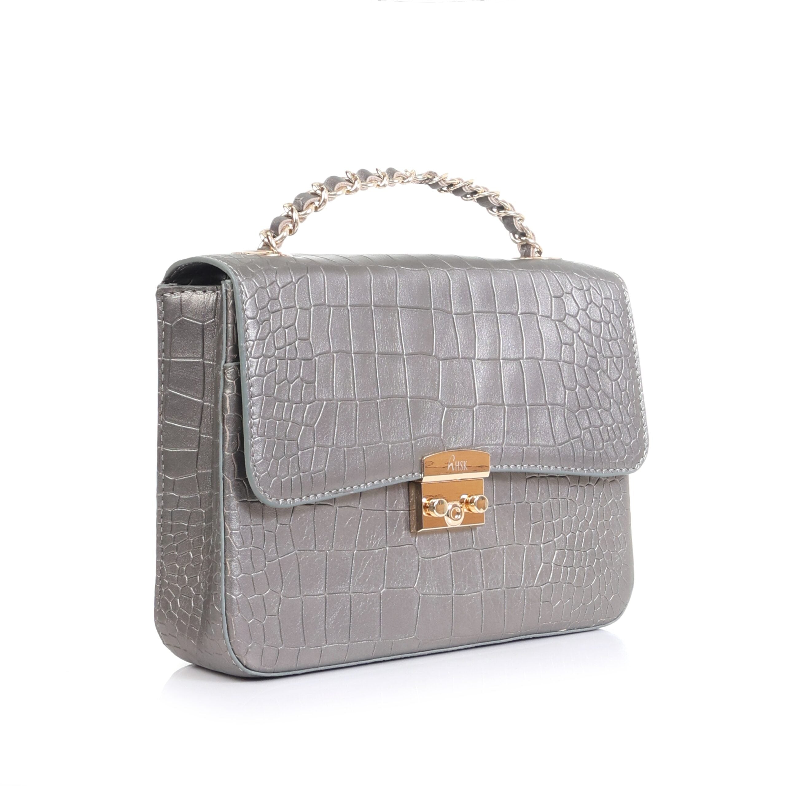 Jade Luxe Satchel_Grey