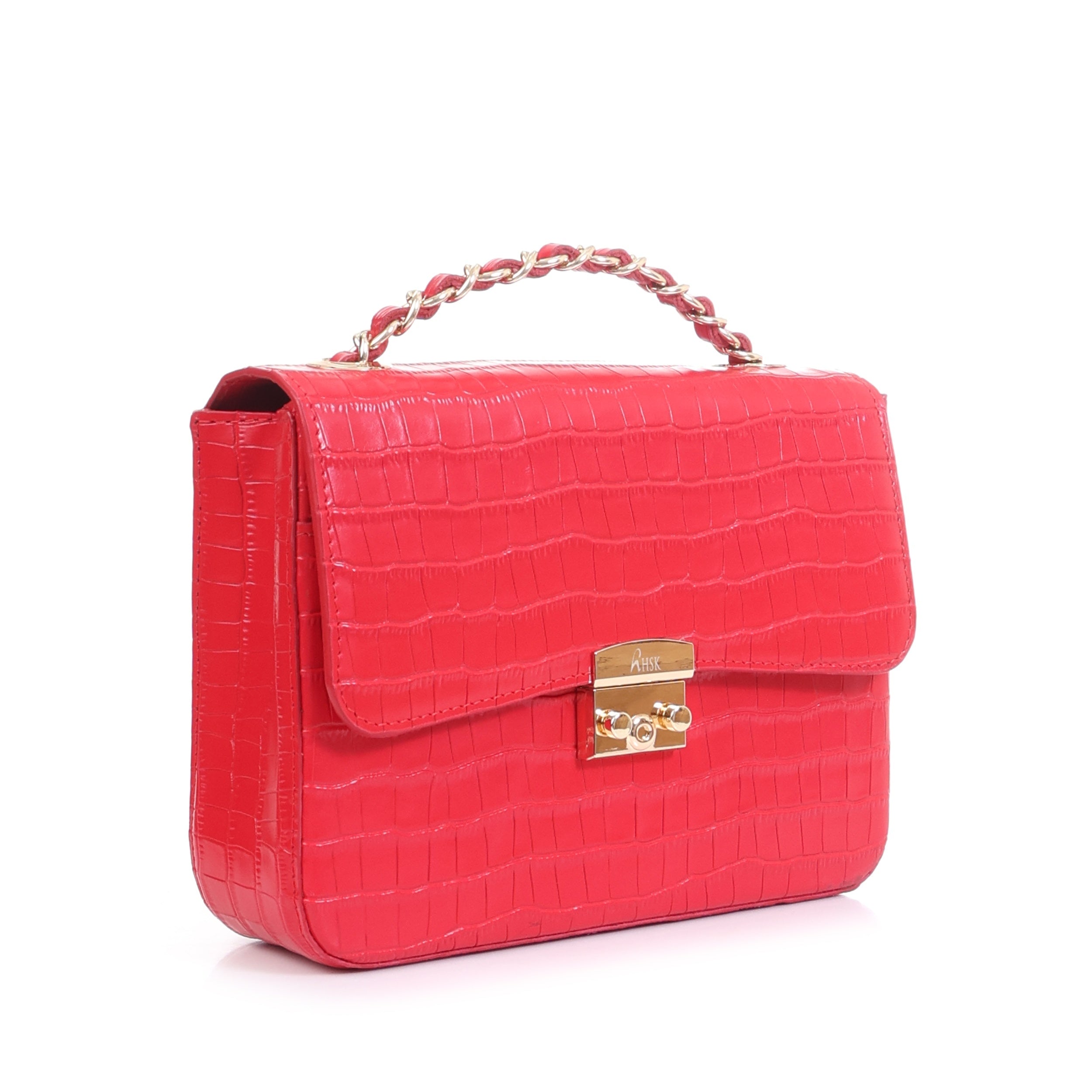 Jade Luxe Satchel_Red