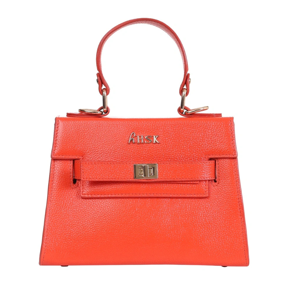 Orange Hand-Carved Bag