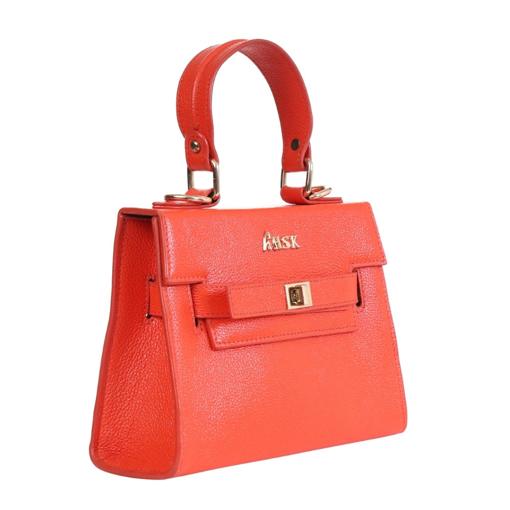 Orange Hand-Carved Bag