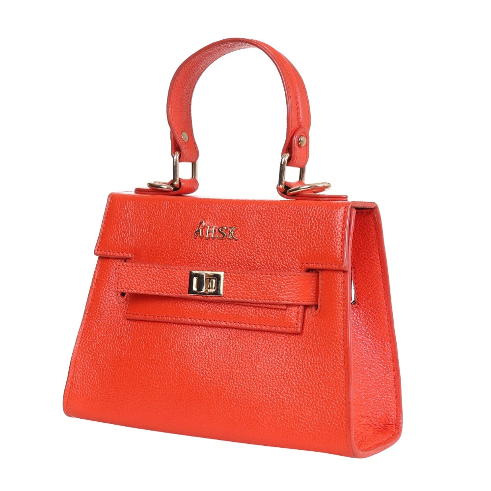 Orange Hand-Carved Bag