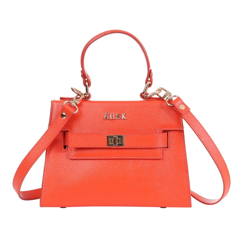 Orange Hand-Carved Bag