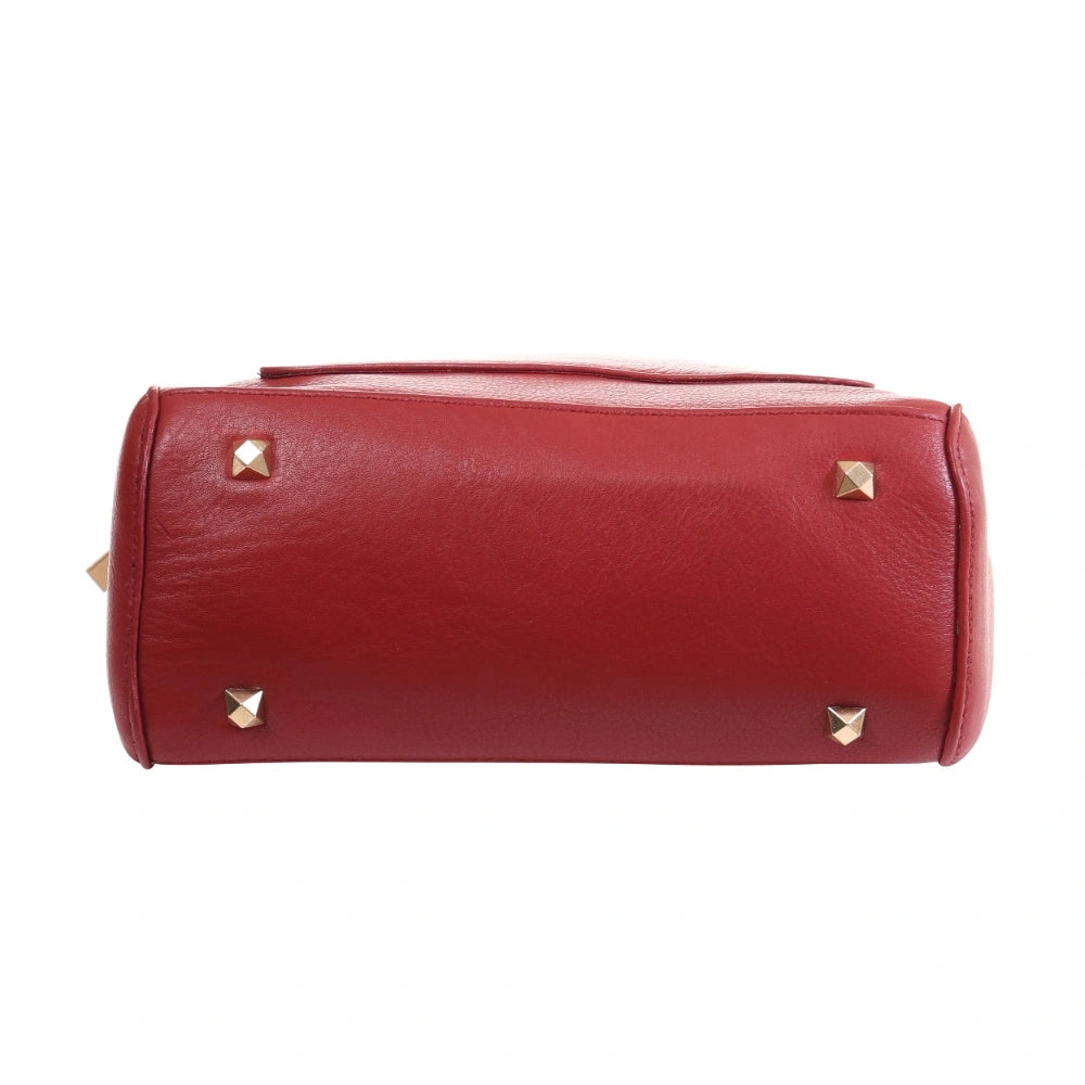 Hand Tooled Genuine Leather Bag Maroon